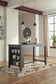 Mesa de comedor alta Caitbrook y 4 taburetes