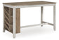 Mesa de comedor Skempton de altura de mostrador y 4 taburetes