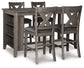 Mesa de comedor alta Caitbrook y 4 taburetes