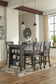 Mesa de comedor alta Caitbrook y 4 taburetes