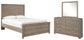 Cama Culverbach con paneles completos y tocador con espejo