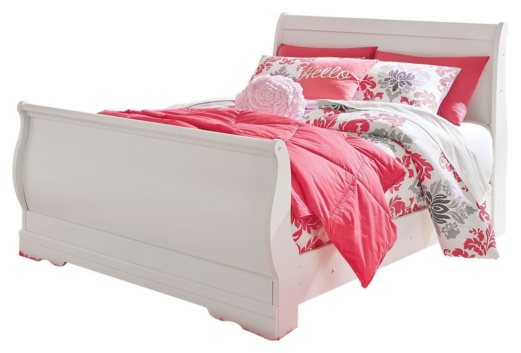 Cama Anarasia tipo trineo con tocador con espejo