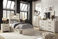 Cama doble Cambeck con 4 cajones, cómoda con espejo, cómoda y mesita de noche