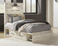 Cama doble Cambeck con 4 cajones y tocador con espejo