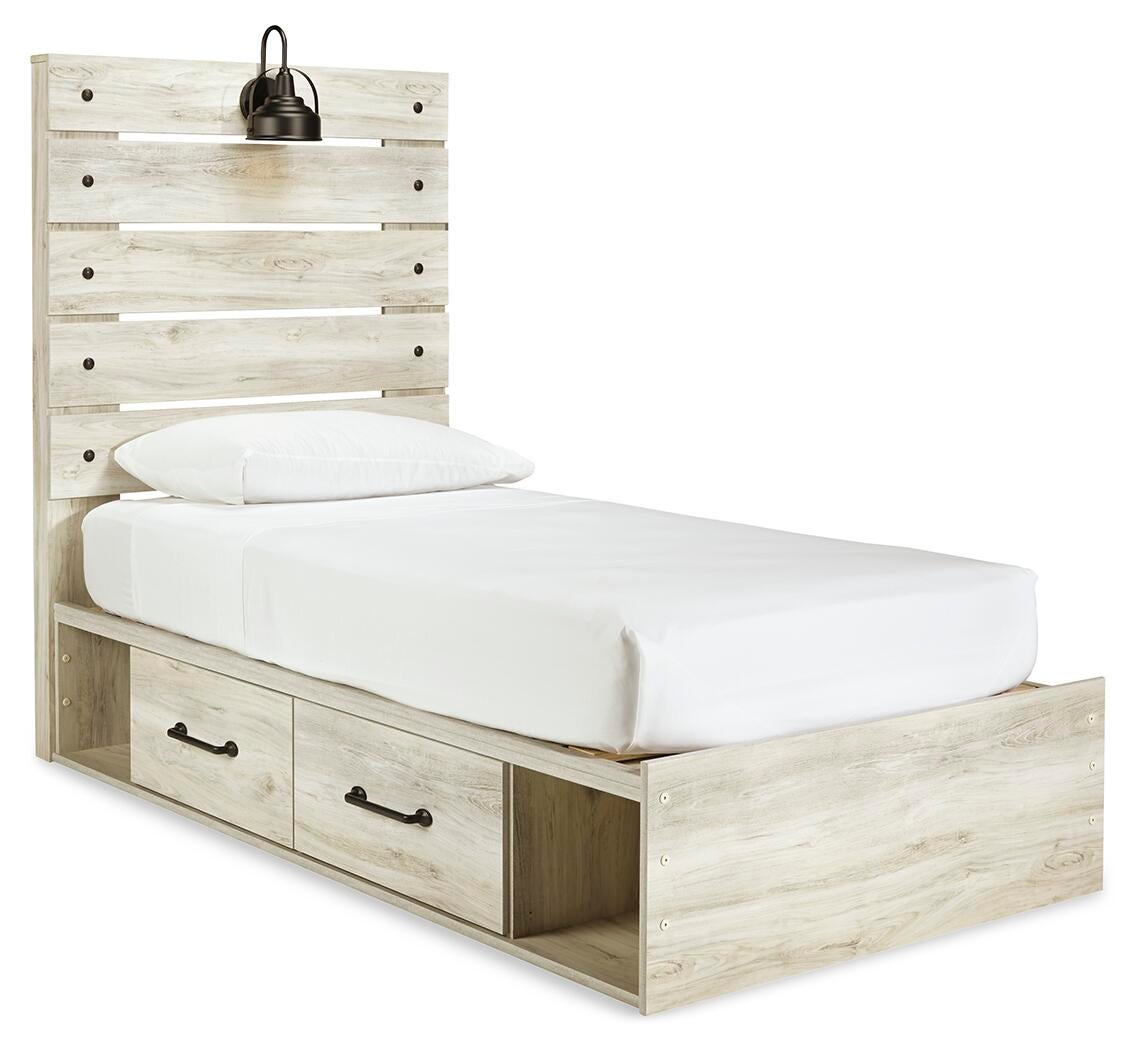 Cama doble Cambeck con 4 cajones y tocador con espejo
