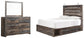 Cama Drystan Queen con 4 cajones y tocador con espejo