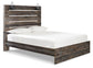Cama Drystan Queen con paneles y tocador con espejo