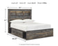 Cama con estantería completa Drystan con 4 cajones y tocador con espejo