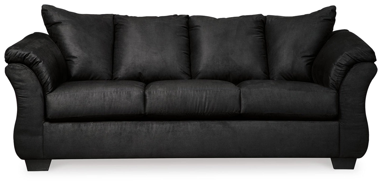 Sofá, loveseat, silla y otomana