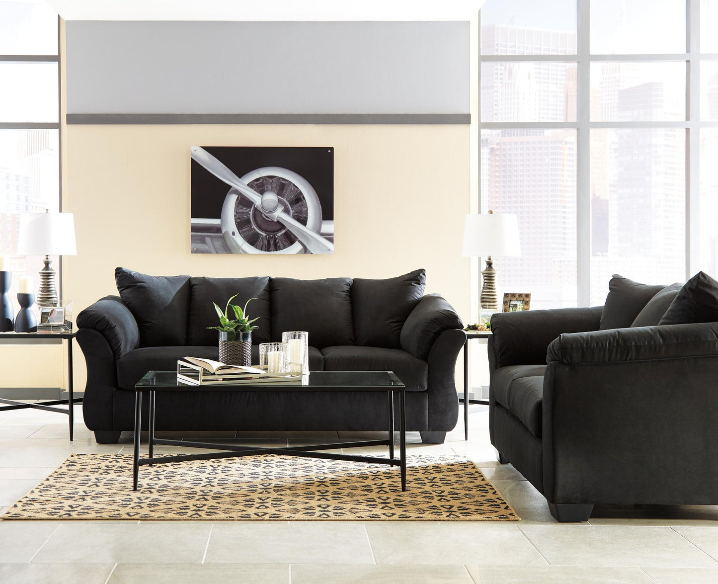Sofá y loveseat