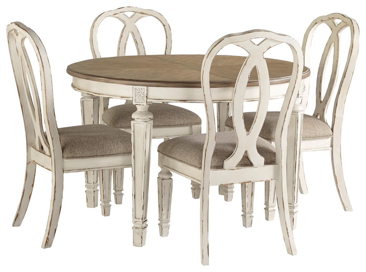 Mesa de comedor Realyn y 4 sillas