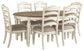 Mesa de comedor Realyn y 6 sillas