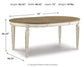 Mesa de comedor Realyn y 4 sillas
