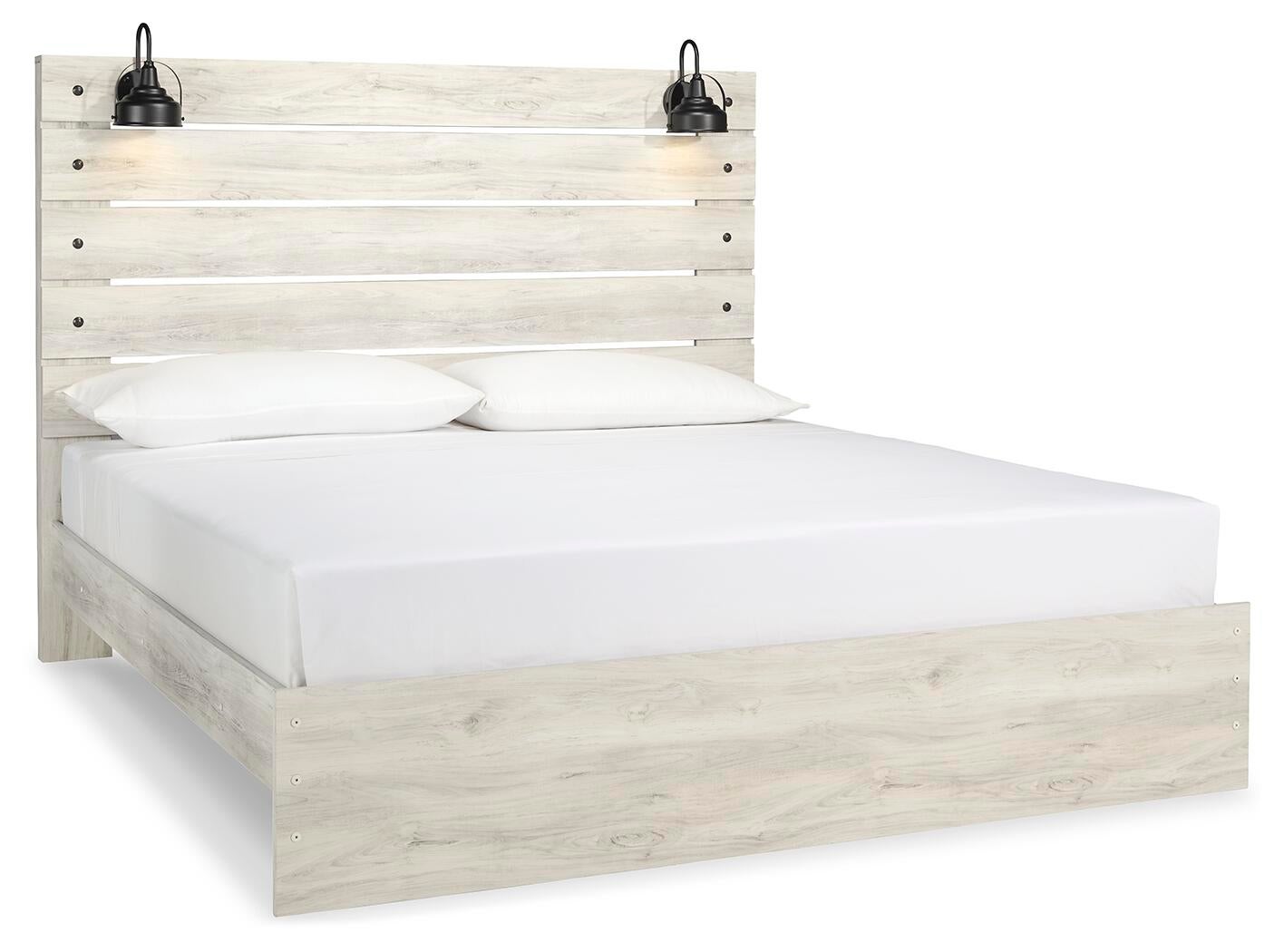 Cama Cambeck de tamaño completo con tocador con espejo