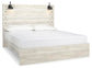 Cama Cambeck de tamaño completo con tocador con espejo