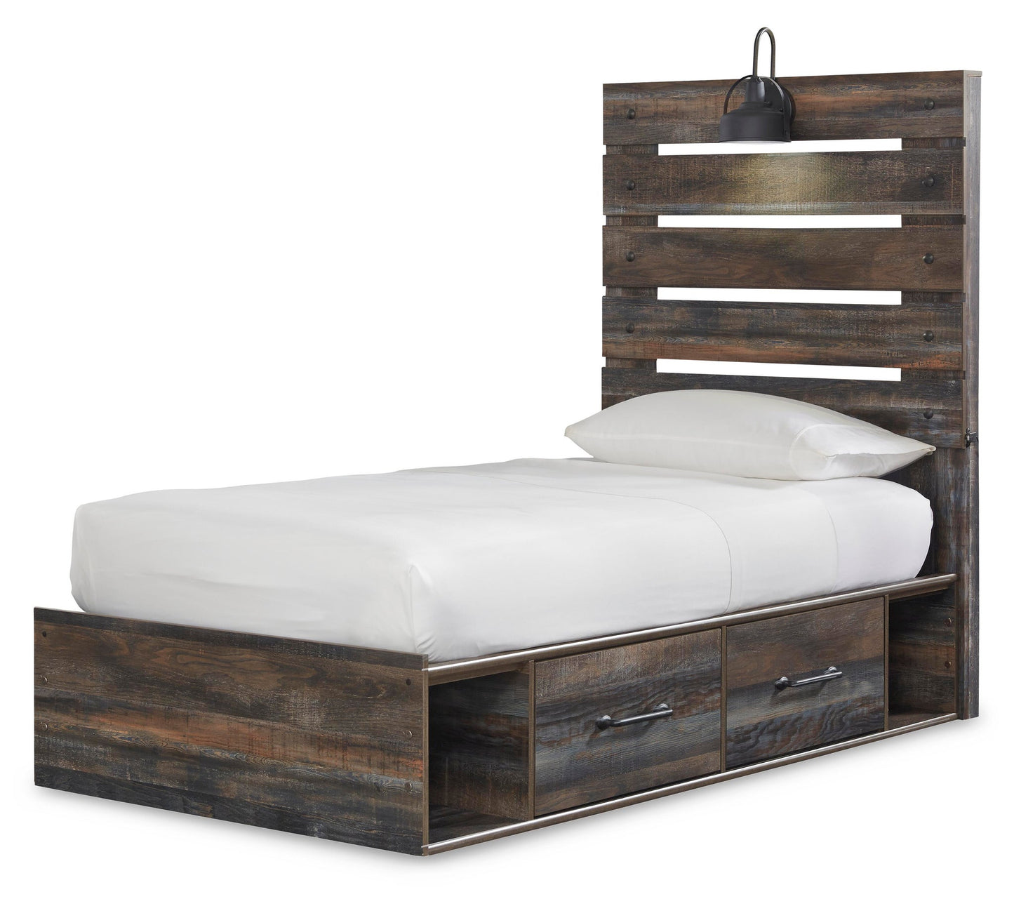 Cama doble Drystan con 4 cajones y tocador con espejo