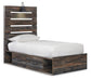 Cama doble Drystan con 4 cajones, cómoda con espejo, cómoda y mesita de noche