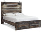 Cama Drystan Queen con dos cajones y tocador con espejo