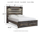 Cama Drystan Queen con dos cajones y tocador con espejo
