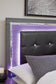 Cama Lodanna con dos cajones y tocador con espejo