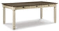 Mesa de comedor Bolanburg, 2 sillas y 2 bancos