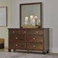 Danabrin Queen Panel Storage Bed, Dresser and Mirror