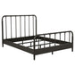 Rocco All Wood Water Pipe Open Frame Queen Bed Dark Bronze