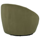 Myernick Velvet Upholstered Swivel Accent Chair Olive