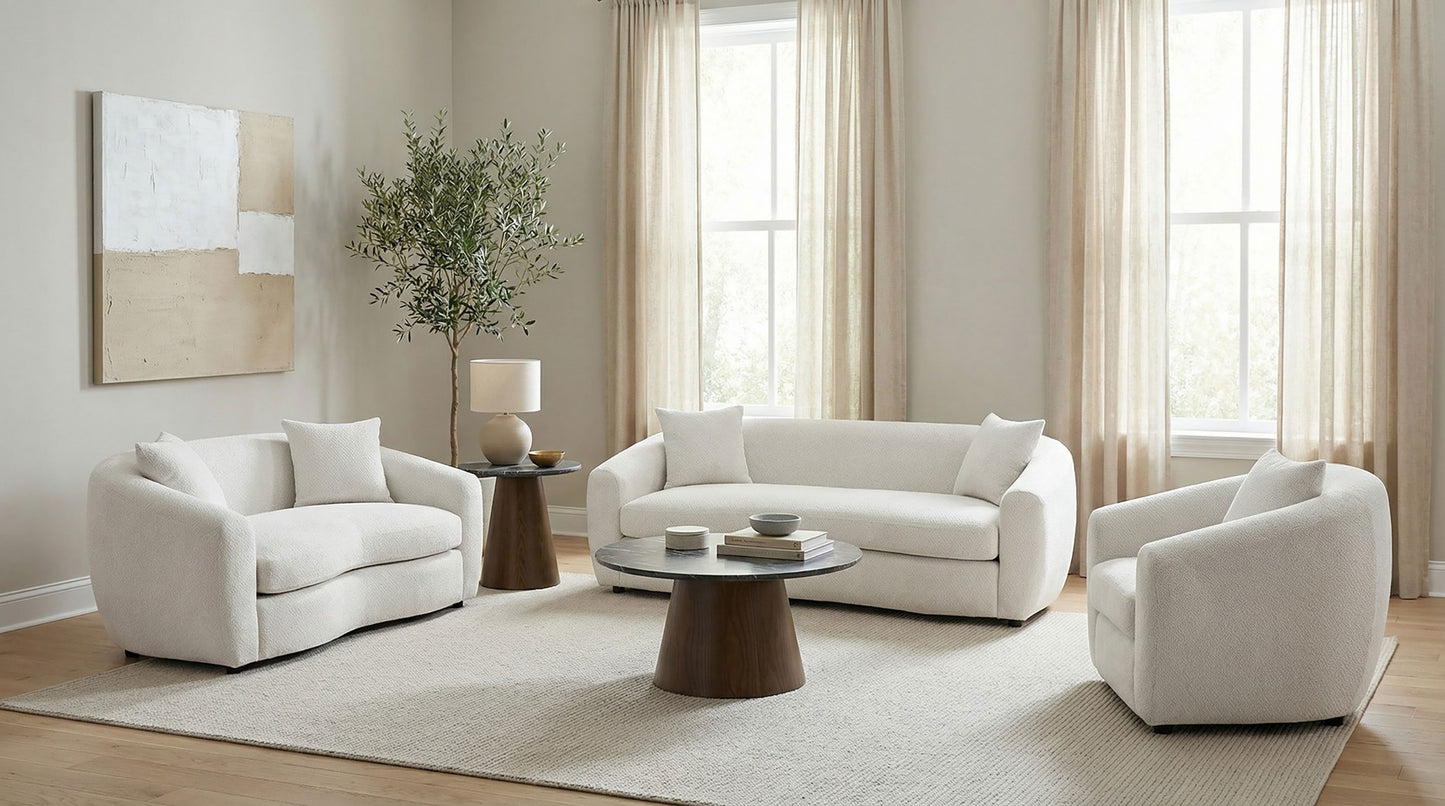 Isabella Fabric Upholstered Accent Chair Sand