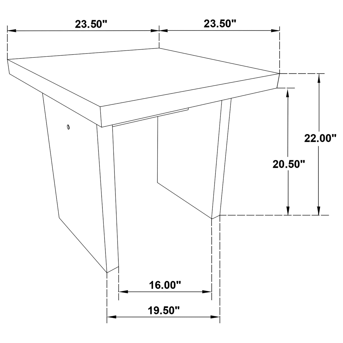 Decker 2-piece Coffee and End Table Set Black