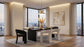 Mesa de comedor Brookmead de 100 pulgadas con hojas extensibles, color negro