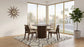 Hamlyn 47-inch Round Wood Dining Room Table Walnut