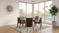 Hamlyn 47-inch Round Wood Dining Room Table Walnut