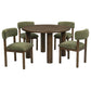 Faulkner 5-piece 48-inch Round Dining Set Moss Green