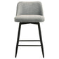 Mellor Fabric Upholstered Swivel Counter Chair Grey (Set of 2)