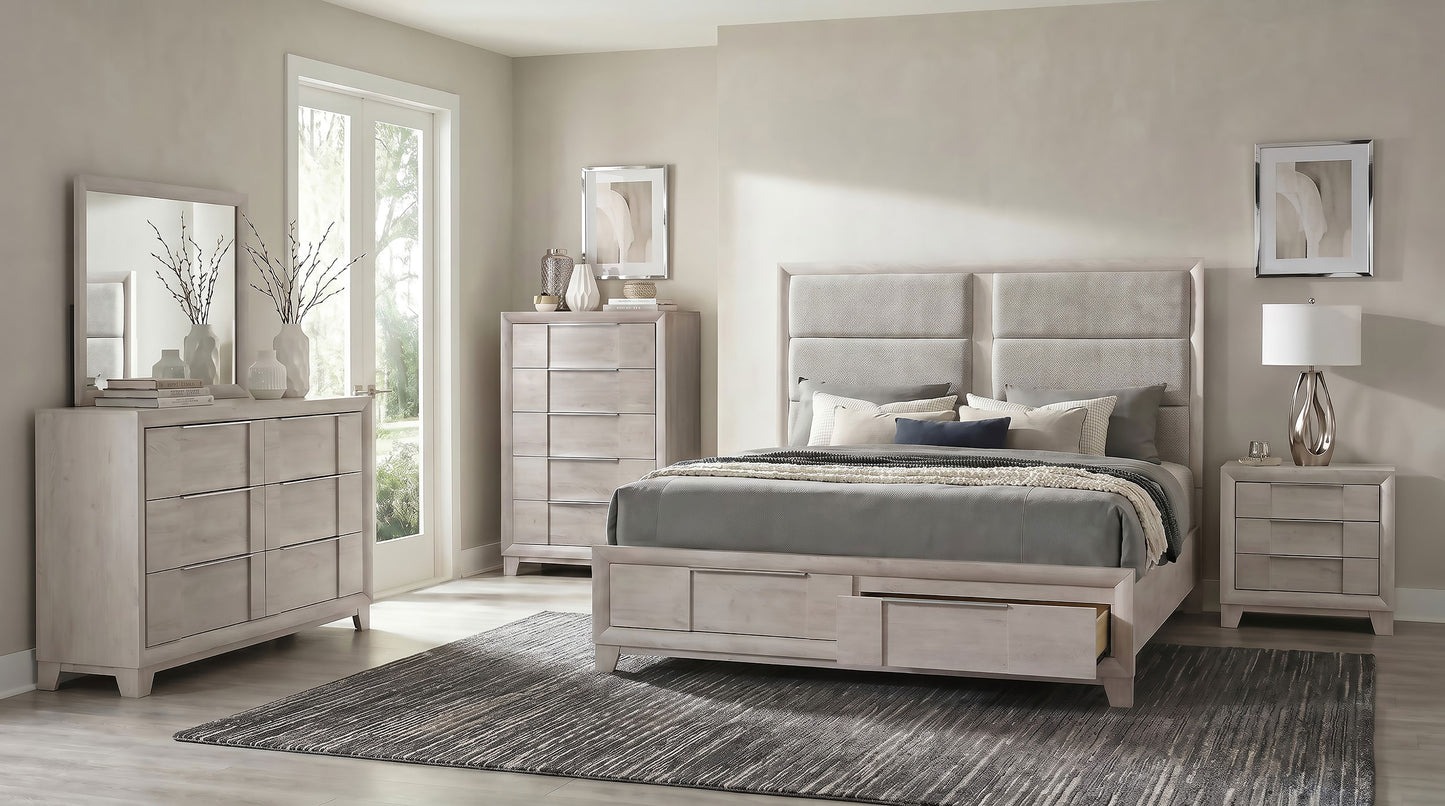 Farre 5-drawer Chest of Drawers Washed Grey