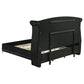 Barzini Upholstered California King Wingback Bed Black