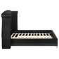 Barzini Upholstered Queen Wingback Bed Black