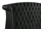 Barzini Upholstered California King Wingback Bed Black
