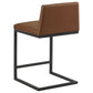 Vardon Genuine Leather Counter Height Chair Dark Brown (Set of 2)