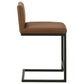 Vardon Genuine Leather Counter Height Chair Dark Brown (Set of 2)