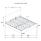 Reeves Upholstered Eastern King Lift-Top Storage Platform Bed Grey