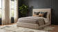 Knox Queen Fabric Upholstered Platform Bed Khaki