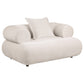 Eskola 2-Piece Chenille Sofa and Accent Chair Set Ivory