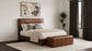Farrell Leatherette Upholstered Bench Brown