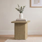 Fraser Transitional Square Pedestal End Table in Greige