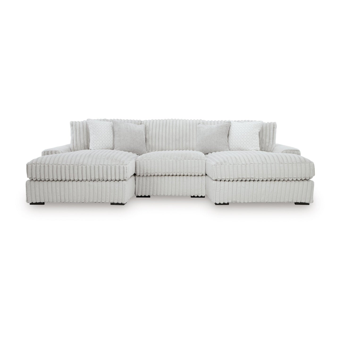 Estupendo sofá seccional de 3 piezas con chaise longue doble