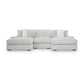 Estupendo sofá seccional de 3 piezas con chaise longue doble