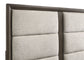 Farre Queen Upholstered Platform Panel Bed Dark Brown