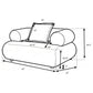 Eskola 2-Piece Chenille Sofa and Accent Chair Set Ivory